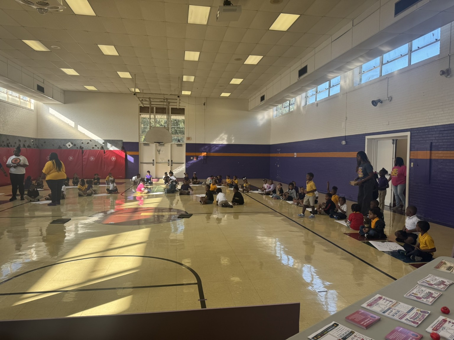 Clara Hall Elementary students practicing lifesaving skills